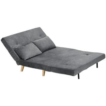 Homestar Dvosedna zofa postelja z nastavljivim naslonom za hrbet 130x78x79 cm siva