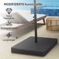 Homestar Komplet uteži za podstavek senčnika 89x89x10,5 cm Črna