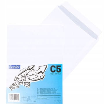 Bantex C5 kuverta bela HK 162x229mm 25 kosov.
