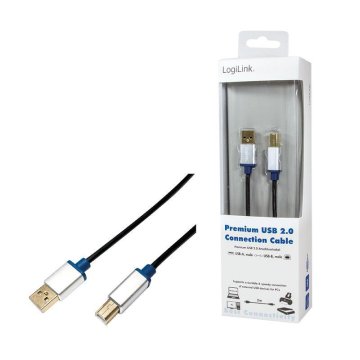 LogiLink Premium BUAB220 A/B USB 2.0 kabel 2 m