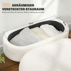 Homestar Shranjevalna klop 82x41x45 cm Bela
