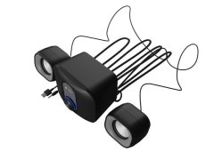 Natec Zvočniki Pug 11W RMS 2.1, črne barve