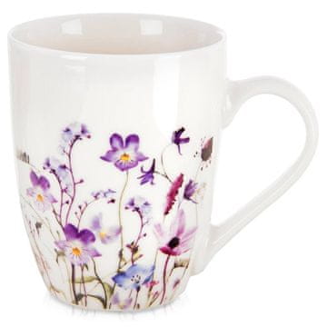 Northix Porcelanasta skodelica, cvetlični vzorec, 360 ml, primerna za mikrovalovno pečico