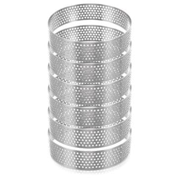 Northio Jekleni mini modelčki za pite, perforirani, komplet 6 kosov, 8 cm