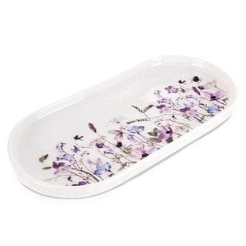 Northio Porcelanski servirni pladenj, vzorec divjega cvetja, 25x12 cm