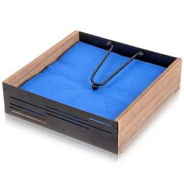 Excellent Houseware Črn kovinski držalo za prtičke s sponko, 18x18x5 cm