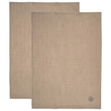 Northix Rjave bombažne kuhinjske krpe, 70x50 cm, komplet 2 kosov