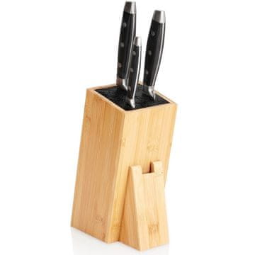 Northix Bambusov blok za nože z odstranljivimi ščetinami, 10,5 x 16,5 x 24,5 cm