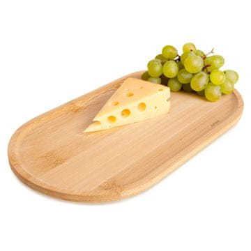 Northix Ovalni pladenj za prigrizke iz bambusa, 28x15 cm, dekorativni pladenj