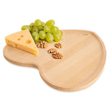 Northix Bambusov pladenj za prigrizke v obliki srca, 22x22 cm
