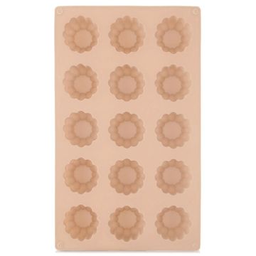 Northix Silikonski model za piškote v obliki rože, bež, 28x17x2,5 cm