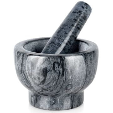 Northix Granitni terilnik in pestič, črn, 13 cm