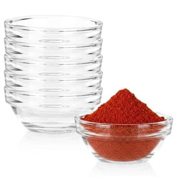 Northix Komplet steklenih posodic za omako, 35 ml, 6 kosov