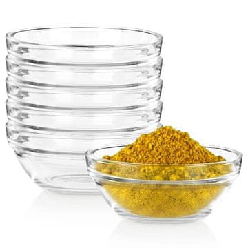 Northix Komplet steklenih posodic za omako, 135 ml, 6 kosov, 9 cm