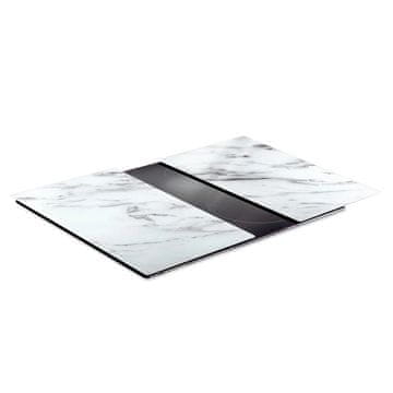 Northix Steklene deske za rezanje – beli marmor, 60x52 cm, komplet 2 kosov