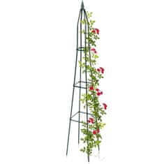 Northix Vrtna pergola z obeliskom iz zelene kovine 33x32x190 cm