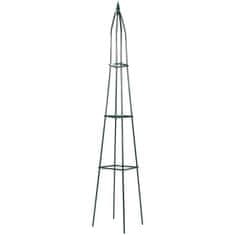Northix Vrtna pergola z obeliskom iz zelene kovine 33x32x190 cm