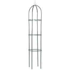 Northix Zelena kovinska vrtna pergola z obeliskom, 36x36x194 cm