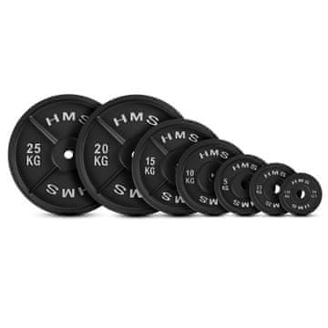 Northix 10 kg litoželezna utežna plošča, luknja 31 mm, črna