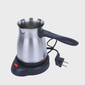 Northix Herzberg električni aparat za turško kavo iz nerjavečega jekla z močjo 600 W in samodejnim izklopom – 500 ml (0,5 l)