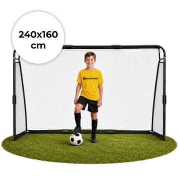 Northix Nogometni gol z mrežo, 240x160 cm, jeklen okvir
