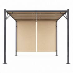 Northix Vrtna pergola 3x4M jekleni okvir z bež strehico