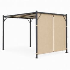 Northix Vrtna pergola 3x4M jekleni okvir z bež strehico