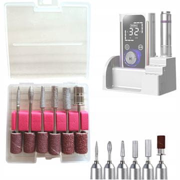 Medi Sleep 6 DIAMANTNIH NASTAVKOV ZA NOHTKE ZA OBNOGICO, HIBRIDNI GEL, PLAMEN, STORŽEC, SOLZAST VZOREC