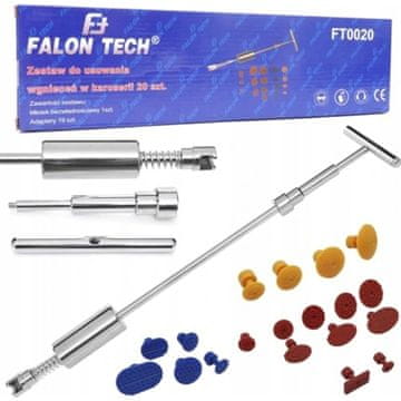 Komplet za odstranjevanje vdolbin PDR z 19-delnim drsnim kladivom. Falon-Tech