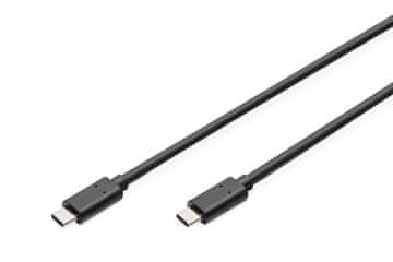 Digitus AK-300138-030-S USB-C kabel, USB-C 2.0 moški ï USB-C 2.0 moški, 3 m, črne barve