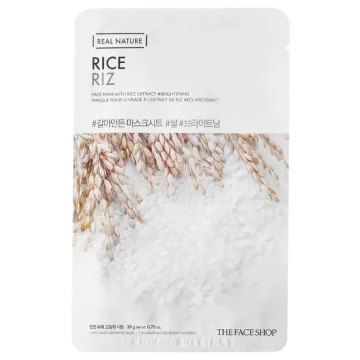 The Face Shop Real Nature osvetljevalna maska z riževo esenco - 20 g
