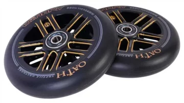 Kolesa za skuter Oath Binary 110 mm, 2 kosa | Črno-oranžna