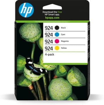 Hewlett Packard Večpak kartuš s črnilom HP 924 CMYK (6C3Z1NE), črna/modra/rumena