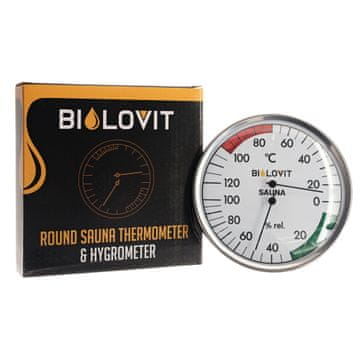 It okrogli termometer s higrometrom za savno
