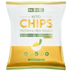 BeKETO keto čips s švicarskim sirom in francosko čebulo