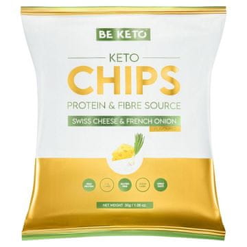 BeKETO keto čips s švicarskim sirom in francosko čebulo