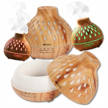 Ruhhy AROMATERAPEVSKI DIFUZOR VLAŽILEC ZRAKA 400 ML LED AROMATERAPEVSKI ČASOVNIK DALJINSKI UPRAVLJALNIK