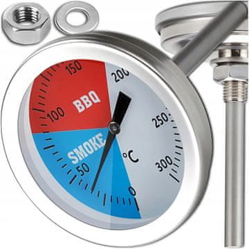 ANALOGNI TERMOMETER S SONDO ZA ŽAR, DIMLJENJE, PEČICO ZA PIZZO IN PRITISNI LONEČNIK