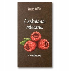 MLEČNA ČOKOLADA z malino 50 g liofiliziranega malinovega kakava 35 % vanilije