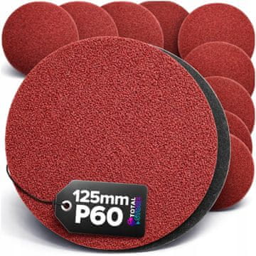 10 kosov brusnih diskov z ježkom Brusni diski z brusnim papirjem 125 mm P60