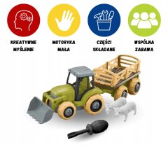 EKO TRAKTOR za VRTENJA s prikolico in živalmi, IZVIJAČ