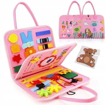 Senzorična manipulativna tabla za otroke, mehka izobraževalna Montessori