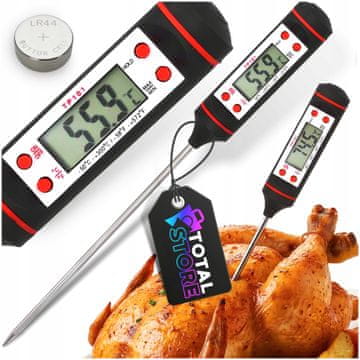 ELEKTRONSKI KUHINJSKI TERMOMETER S SONDO ZA MESO, ŽAR, ČAJ