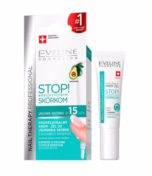 Eveline Cosmetics Eveline Nail Therapy Express gel za odstranjevanje obnohtne kožice z avokadom 12 ml