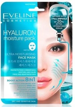 Eveline Cosmetics Eveline E Hyaluron ultra vlažilna maska za obraz 1 kos.