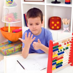 EKO leseni abakus KOMPLET ŠTETNIH PALČK KOVINSKA ŠKATLA