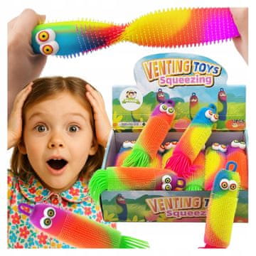 12x raztegljivih svetlečih lignjev Squishy Octopus 21 cm SET za razstavljanje