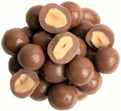 Lešniki v mlečni čokoladi s praženimi oreščki 250 g premium