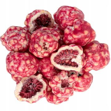 Liofilizirane maline v beli čokoladi, maline v glazuri 200 g