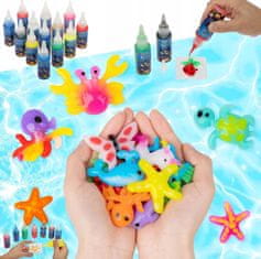 GEL PLASTIČNA GLINA 13 BARV KOMPLET ZA USTVARJANJE 3D FIGURE NAREDITE 36 kosov